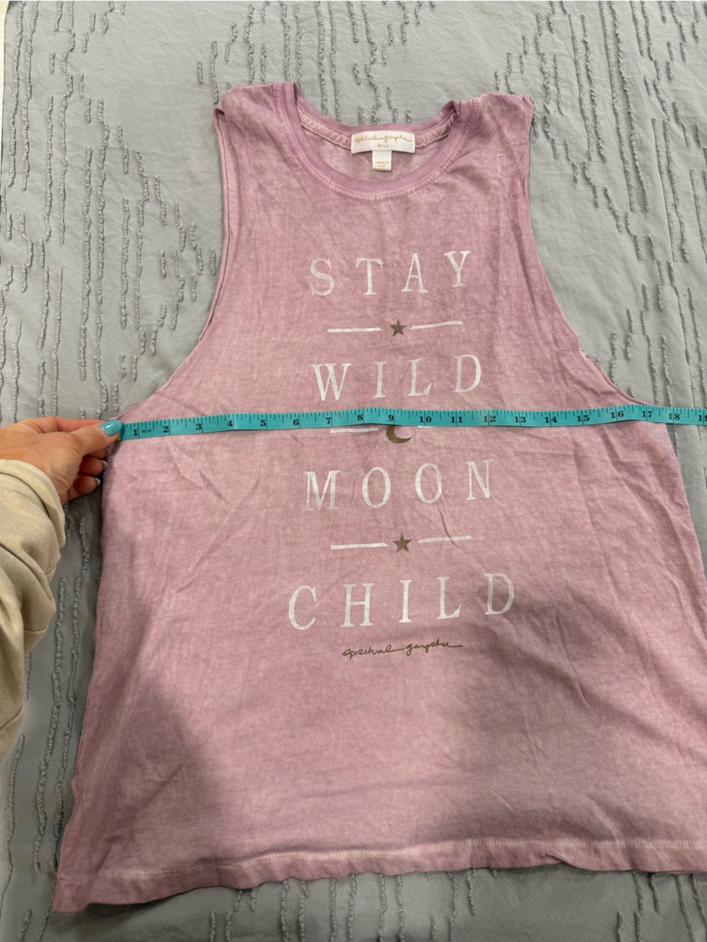 Spiritual Gangster Pink 'Stay Wild Moon Child' Relaxed Yoga Tank - Picture 9 of 10